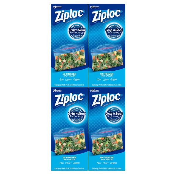 Ziploc Half Gallon Freezer Bags, 160 ct. Fashion - Image 2
